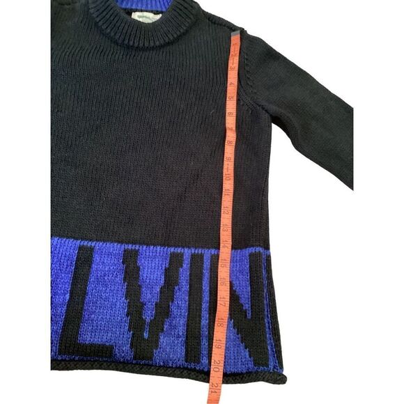 Calvin Klein Heavyweight High Collared Tight Knit Sweater Logo Winter Fall Desig - Picture 10 of 13